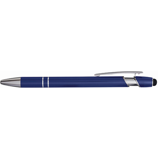 Aluminium-Kugelschreiber MERCHANT , blau, Aluminium / Silikon, 14,20cm (Länge), Bild 3