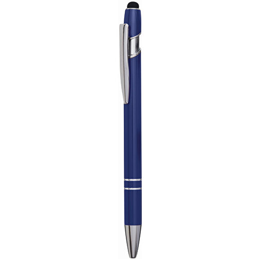 Aluminium-Kugelschreiber MERCHANT , blau, Aluminium / Silikon, 14,20cm (Länge), Bild 5