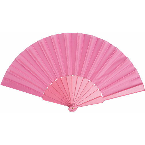 Faltbarer Fächer COOL RPET , pink, Kunststoff / Polyester, 41,00cm x 22,00cm (Länge x Breite), Bild 2