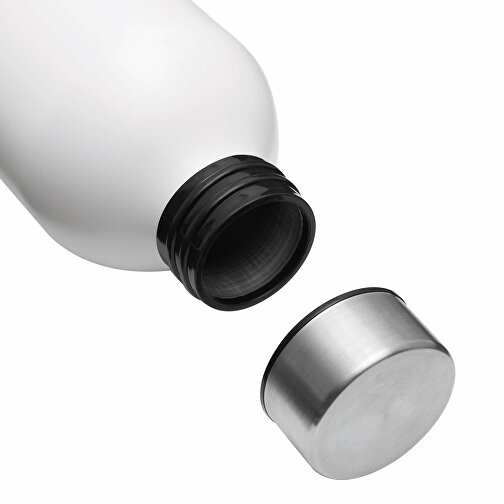Aluminium-Trinkflasche JUMBO TRANSIT , weiss, Aluminium / Edelstahl / PP / Silikon, 22,50cm (Länge), Bild 5
