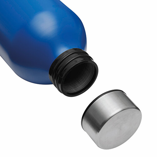 Aluminium-Trinkflasche JUMBO TRANSIT , blau, Aluminium / Edelstahl / PP / Silikon, 22,50cm (Länge), Bild 5