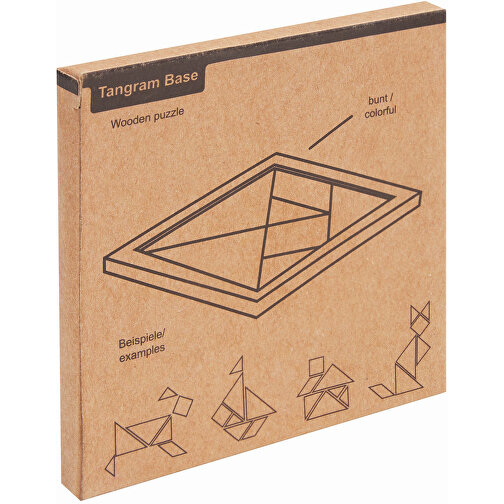 Holz-Puzzle TANGRAM BASE , bunt, Holz, 9,90cm x 0,70cm x 9,90cm (Länge x Höhe x Breite), Bild 5