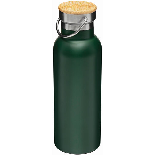 Vakuum-Trinkflasche ECO FLAVOUR , grün, Edelstahl / Bambus / Silikon, 22,30cm (Länge), Bild 1