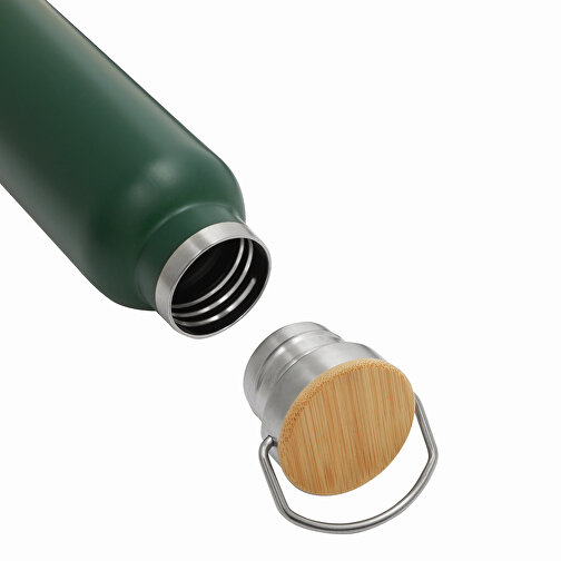 Vakuum-Trinkflasche ECO FLAVOUR , grün, Edelstahl / Bambus / Silikon, 22,30cm (Länge), Bild 6