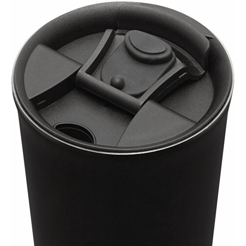 Vakuum-Isolierbecher NOBLE , schwarz, Edelstahl / PP / Silikon, 16,70cm (Länge), Bild 5