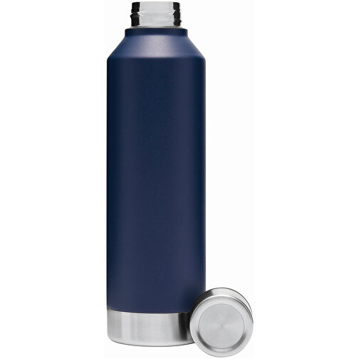 Vakuum-Trinkflasche RICH FLAVOUR , marineblau, Edelstahl / PP / Silikon, 25,30cm (Länge), Bild 3