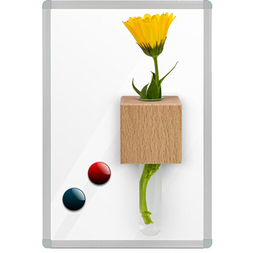 Mini-Vase Magnet - Mit Digitaldruck , Papier, Holz, Glas, Magnet, 4,00cm x 10,00cm x 4,00cm (Länge x Höhe x Breite), Bild 4