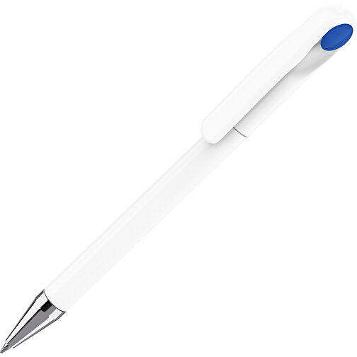 Prodir DS1 TPC Twist Kugelschreiber , Prodir, weiß poliert / blau, Kunststoff/Metall, 14,10cm x 1,40cm (Länge x Breite), Bild 1