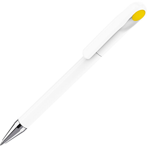 Prodir DS1 TPC Twist Kugelschreiber , Prodir, weiß poliert / gelb, Kunststoff/Metall, 14,10cm x 1,40cm (Länge x Breite), Bild 1