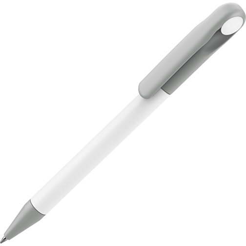 Prodir DS1 TMM Twist Kugelschreiber , Prodir, weiß matt / grau, Kunststoff, 14,10cm x 1,40cm (Länge x Breite), Bild 1