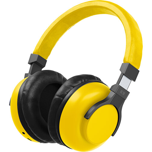 Bluetooth-ANC-Kopfhörer SilentHarmony Inkl. Individualisierung , goldgelb / schwarz, Kunststoff, 20,00cm x 10,00cm x 17,00cm (Länge x Höhe x Breite), Bild 1