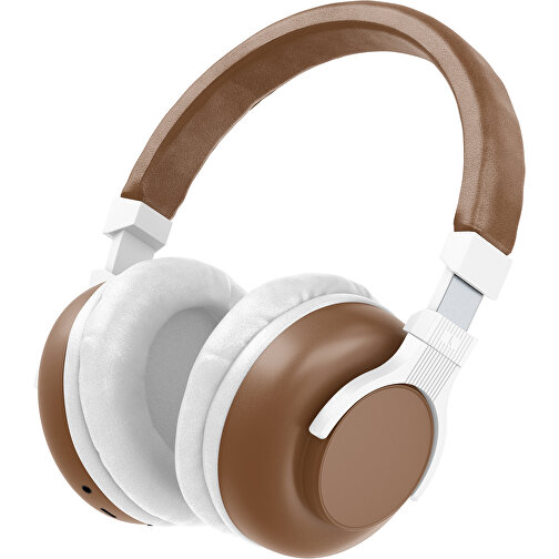 Bluetooth-ANC-Kopfhörer SilentHarmony Inkl. Individualisierung , dunkelbraun / weiß, Kunststoff, 20,00cm x 10,00cm x 17,00cm (Länge x Höhe x Breite), Bild 1