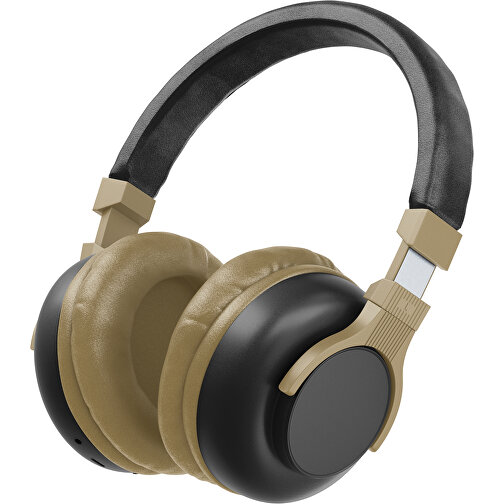 Bluetooth-ANC-Kopfhörer SilentHarmony Inkl. Individualisierung , schwarz / gold, Kunststoff, 20,00cm x 10,00cm x 17,00cm (Länge x Höhe x Breite), Bild 1