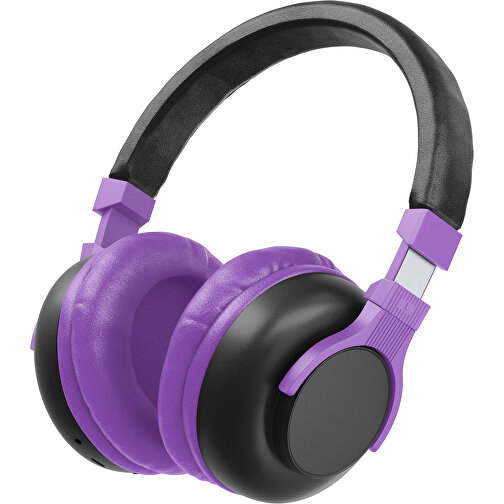 Bluetooth-ANC-Kopfhörer SilentHarmony Inkl. Individualisierung , schwarz / lavendellila, Kunststoff, 20,00cm x 10,00cm x 17,00cm (Länge x Höhe x Breite), Bild 1