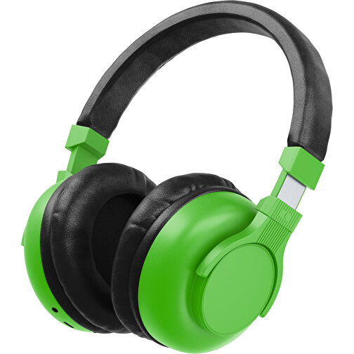 Bluetooth-ANC-Kopfhörer SilentHarmony Inkl. Individualisierung , grasgrün / schwarz, Kunststoff, 20,00cm x 10,00cm x 17,00cm (Länge x Höhe x Breite), Bild 1