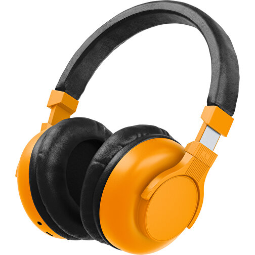 Bluetooth-ANC-Kopfhörer SilentHarmony Inkl. Individualisierung , gelborange / schwarz, Kunststoff, 20,00cm x 10,00cm x 17,00cm (Länge x Höhe x Breite), Bild 1