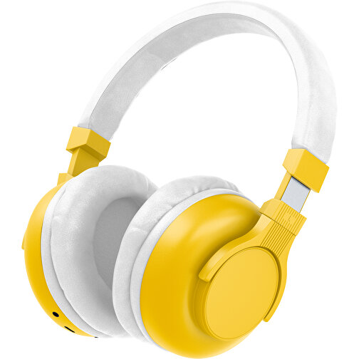 Bluetooth-ANC-Kopfhörer SilentHarmony Inkl. Individualisierung , sonnengelb / weiß, Kunststoff, 20,00cm x 10,00cm x 17,00cm (Länge x Höhe x Breite), Bild 1