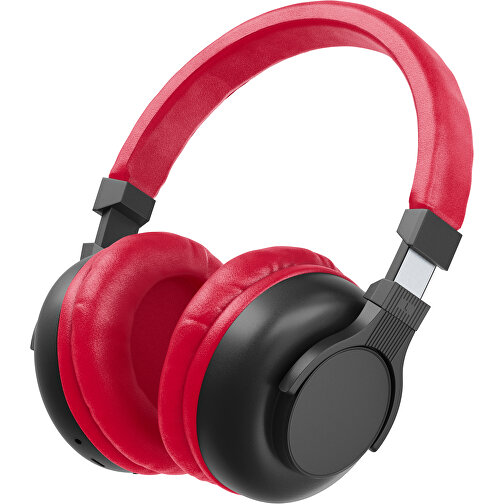 Bluetooth-ANC-Kopfhörer SilentHarmony Inkl. Individualisierung , schwarz / dunkelrot, Kunststoff, 20,00cm x 10,00cm x 17,00cm (Länge x Höhe x Breite), Bild 1