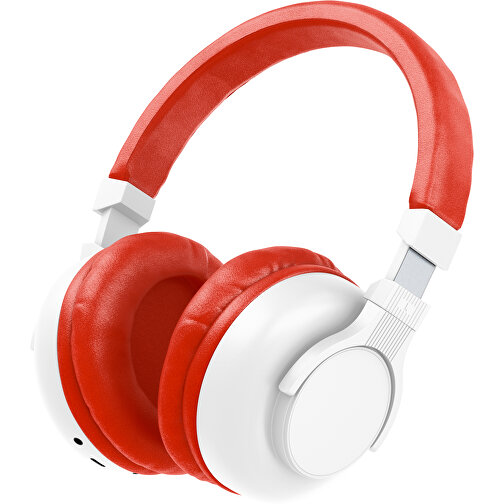 Bluetooth-ANC-Kopfhörer SilentHarmony Inkl. Individualisierung , weiß / rot, Kunststoff, 20,00cm x 10,00cm x 17,00cm (Länge x Höhe x Breite), Bild 1
