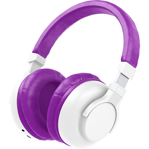 Bluetooth-ANC-Kopfhörer SilentHarmony Inkl. Individualisierung , weiß / dunkelmagenta, Kunststoff, 20,00cm x 10,00cm x 17,00cm (Länge x Höhe x Breite), Bild 1