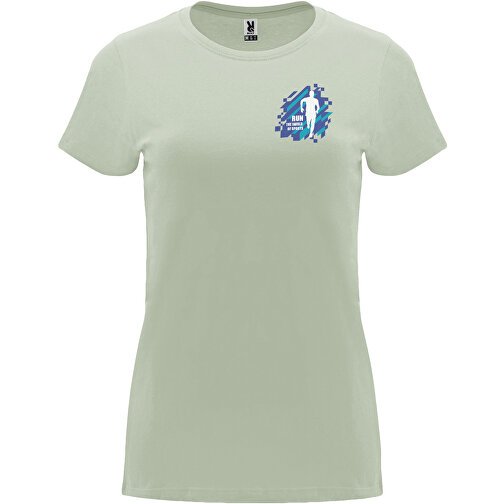 Capri T-Shirt Für Damen , mist green, Single jersey Strick 100% Baumwolle, 170 g/m2, S, , Bild 2