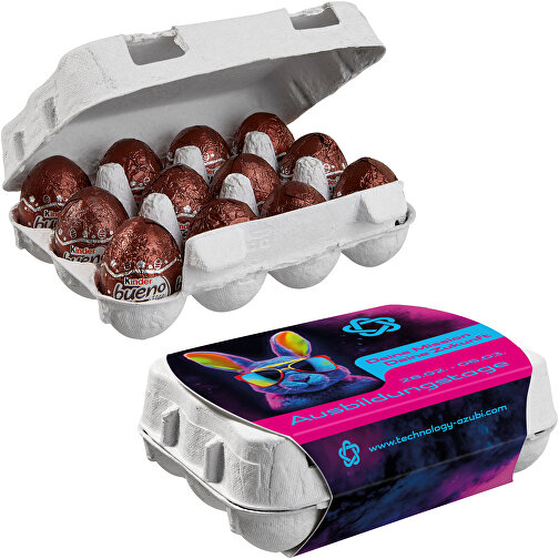 carton de 12 oufs de Pâques avec des oufs Bueno pour enfants, Image 1