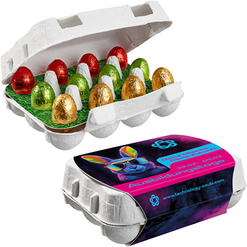 scatola di 12 uova di Pasqua con ovetti Ferrero Kisses, Immagine 1