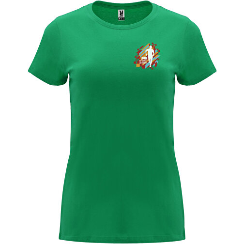 Capri T-Shirt Für Damen , kelly green, Single jersey Strick 100% Baumwolle, 170 g/m2, XL, , Bild 2