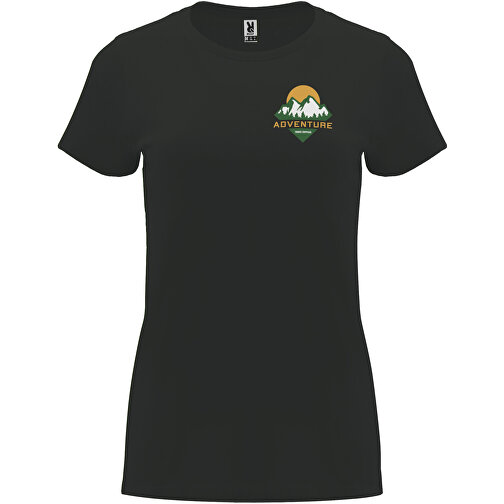 Capri T-Shirt Für Damen , dark lead, Single jersey Strick 100% Baumwolle, 170 g/m2, L, , Bild 2