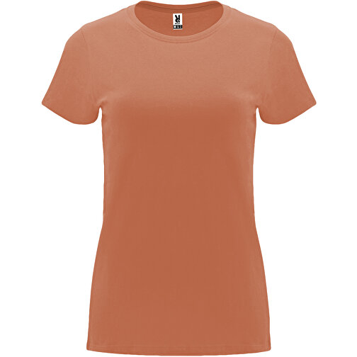 Capri T-Shirt Für Damen , greek orange, Single jersey Strick 100% Baumwolle, 170 g/m2, S, , Bild 1