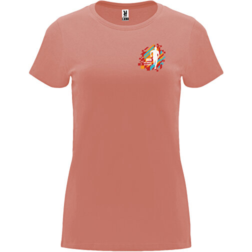 Capri T-Shirt Für Damen , clay orange, Single jersey Strick 100% Baumwolle, 170 g/m2, L, , Bild 2
