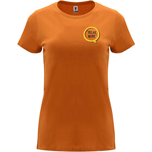 Capri T-Shirt Für Damen , orange, Single jersey Strick 100% Baumwolle, 170 g/m2, XL, , Bild 2