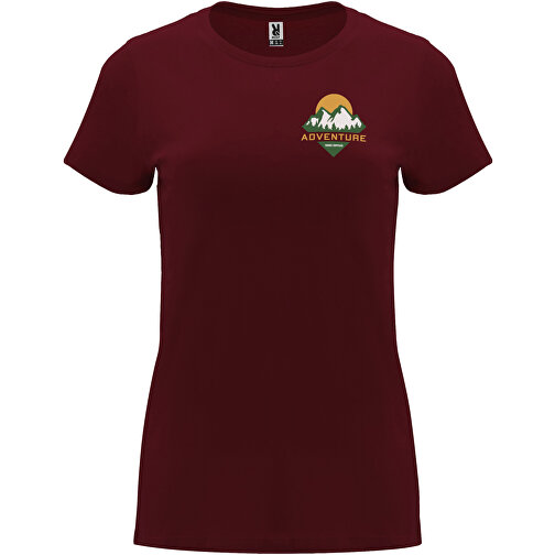 Capri T-Shirt Für Damen , garnet, Single jersey Strick 100% Baumwolle, 170 g/m2, L, , Bild 2