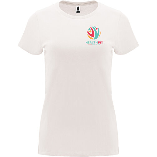 Capri T-Shirt Für Damen , vintage white, Single jersey Strick 100% Baumwolle, 170 g/m2, S, , Bild 2