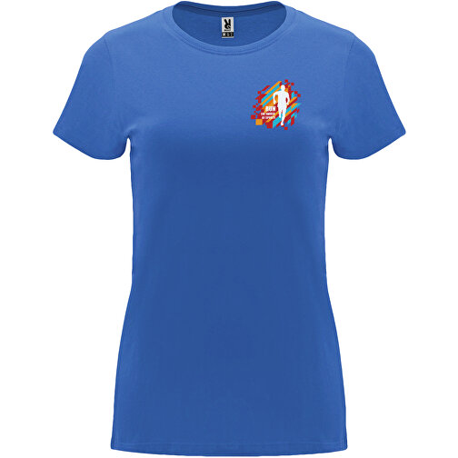 Capri T-Shirt Für Damen , riviera blue, Single jersey Strick 100% Baumwolle, 170 g/m2, 2XL, , Bild 2