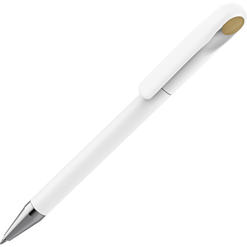 Prodir DS1 TMS Twist Kugelschreiber , Prodir, weiß / gold, Kunststoff / Metall, 14,10cm x 1,40cm (Länge x Breite), Bild 1