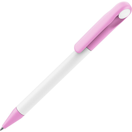 Prodir DS1 TMM Twist Kugelschreiber , Prodir, weiß / rosa, Kunststoff, 14,10cm x 1,40cm (Länge x Breite), Bild 1