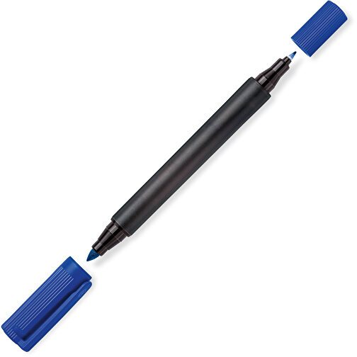 STAEDTLER Lumocolor Permanent Duo , Staedtler, blau, Kunststoff, 14,10cm x 1,40cm x 1,60cm (Länge x Höhe x Breite), Bild 1