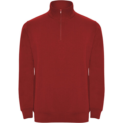 Aneto Pullover Mit Viertelreißverschluss , rot, Strick 50% Baumwolle, 50% Polyester, 280 g/m2, XL, , Bild 1