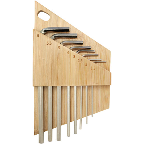 Allen sekskantnøkkel verktøysett av bambus, Bilde 4