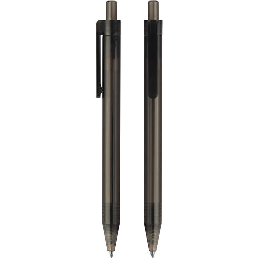 Druckkugelschreiber RPET , schwarz-transparent, RPET, 14,60cm (Länge), Bild 2