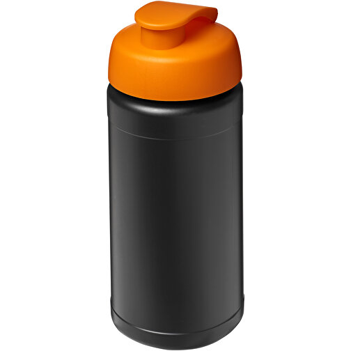 Baseline 500 Ml Recycelte Sportflasche Mit Klappdeckel , orange, 85% Recycelter HDPE Kunststoff, 15% PP Kunststoff, 18,50cm (Höhe), Bild 1