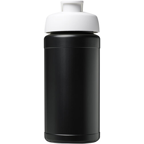 Baseline 500 Ml Recycelte Sportflasche Mit Klappdeckel , weiß, 85% Recycelter HDPE Kunststoff, 15% PP Kunststoff, 18,50cm (Höhe), Bild 3