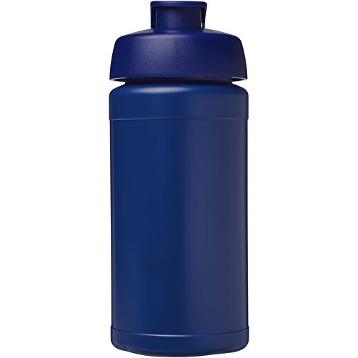 Baseline 500 Ml Recycelte Sportflasche Mit Klappdeckel , blau, 85% Recycelter HDPE Kunststoff, 15% PP Kunststoff, 18,50cm (Höhe), Bild 3