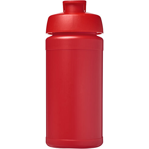 Baseline 500 Ml Recycelte Sportflasche Mit Klappdeckel , rot, 85% Recycelter HDPE Kunststoff, 15% PP Kunststoff, 18,50cm (Höhe), Bild 3