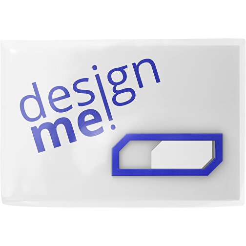 Webcam-Cover SicherHide Mit Bedruckter Karte , weiß / blau, Kunststoff, 1,50cm x 3,90cm (Länge x Breite), Bild 1