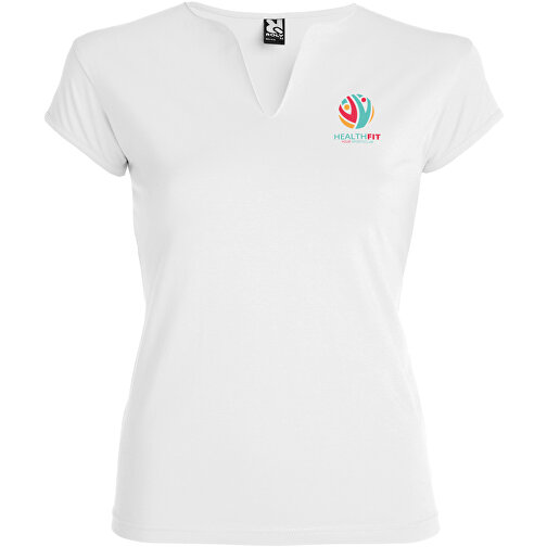Belice T-Shirt Für Damen , weiß, Single jersey Strick 94% Baumwolle, 6% Elastan, 200 g/m2, L, , Bild 2