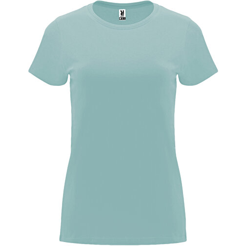 Capri T-Shirt Für Damen , Washed Blue, Single jersey Strick 100% Baumwolle, 170 g/m2, 3XL, , Bild 1