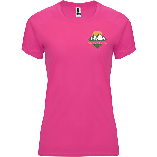 Bahrain Sport T-Shirt Für Damen , pink fluor, Interlock Strick 100% Polyester, 135 g/m2, 2XL, , Bild 2