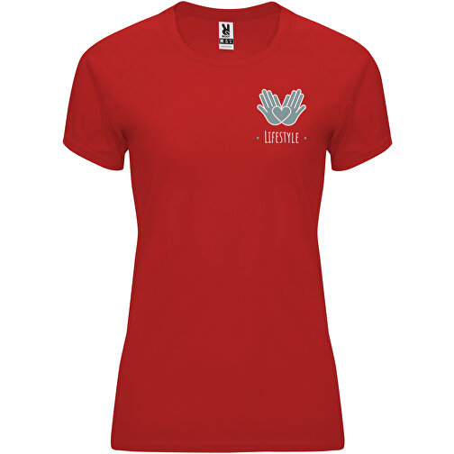 Bahrain Sport T-Shirt Für Damen , rot, Interlock Strick 100% Polyester, 135 g/m2, 2XL, , Bild 2